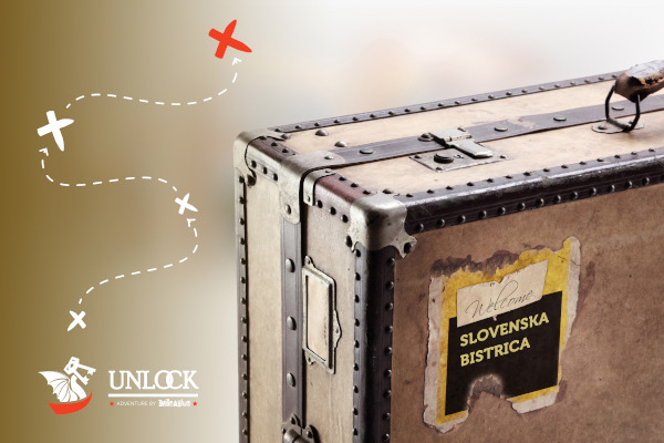 Travel to Maribor, Slovenia. Old retro suitcase.